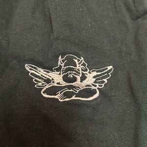 Boys Lie Black Joggers with Angel Embroidery